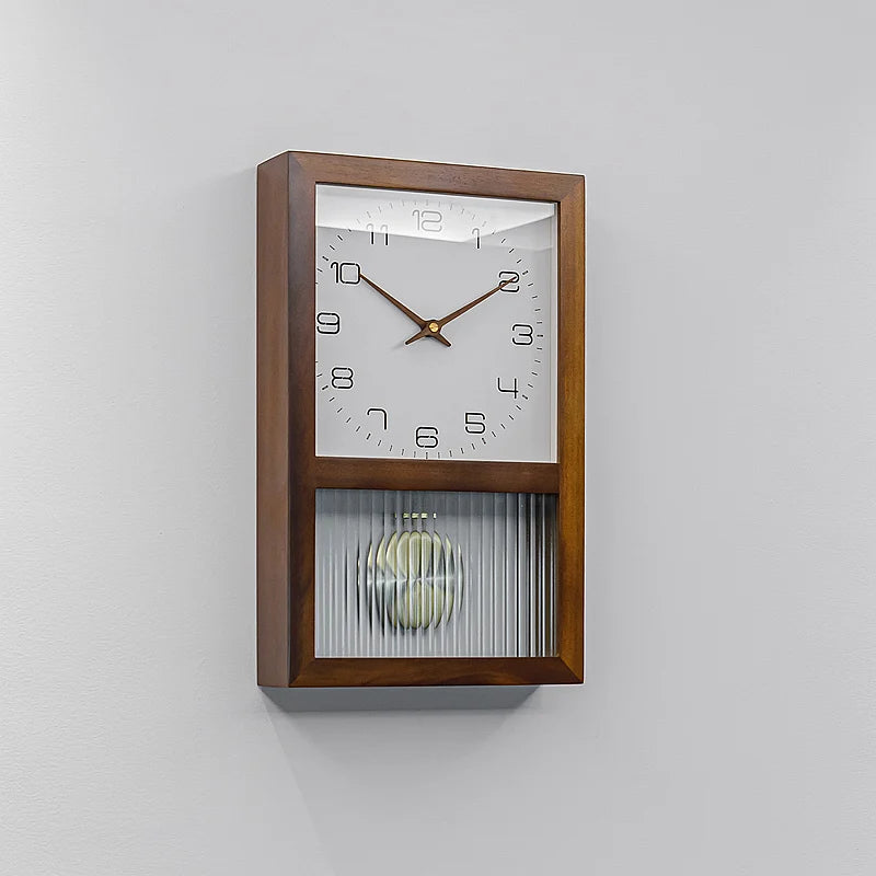 Japanese Natural Wooden Silent Pendulum Clock