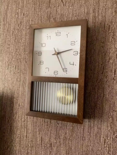 Japanese Natural Wooden Silent Pendulum Clock