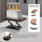 Adjustable 360° Rotating Book Stand for Reading in Bed – Hands-Free Book Holder