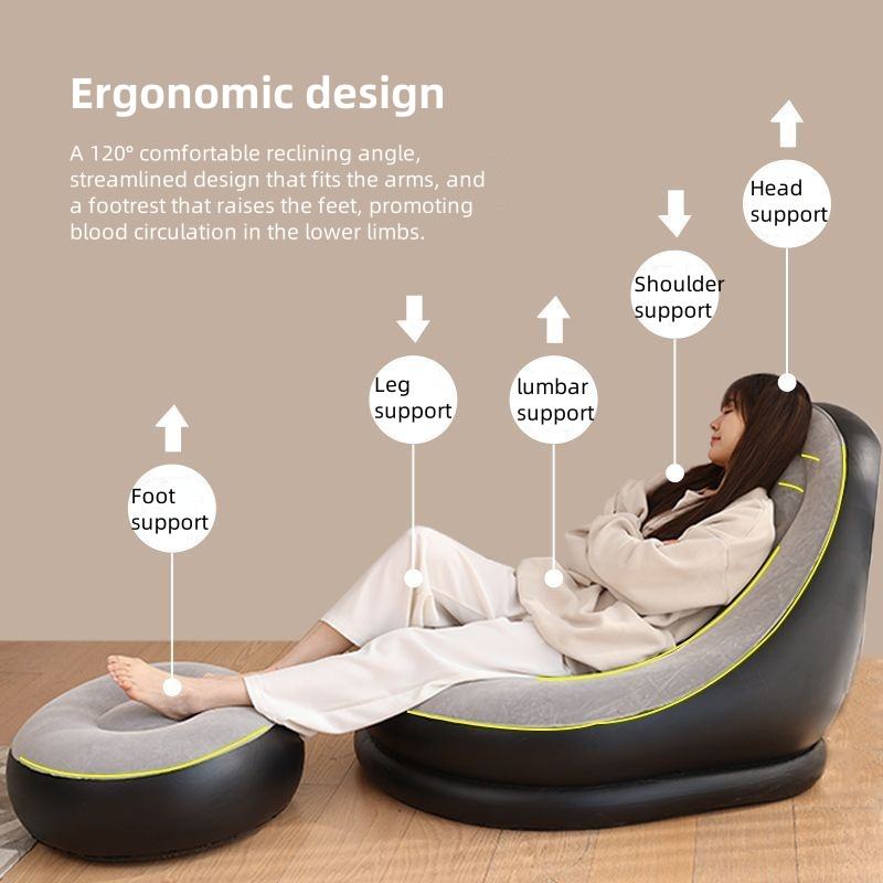 Portable Inflatable Sofa Chair – Foldable Air Lounger for Indoor & Outdoor Relaxation